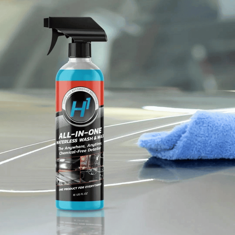 All In One Waterless Wash(x1), Liquid Wax(x1) & Microfiber Towels(x2)